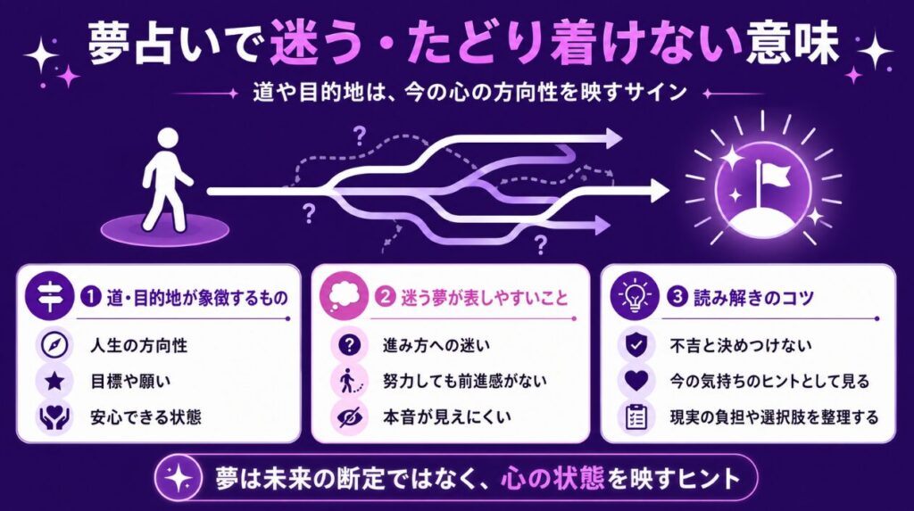 夢占いで迷うたどり着けない意味