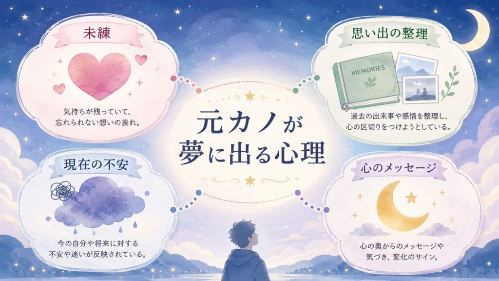 夢占いで元カノが出る意味と未練の心理を解説２