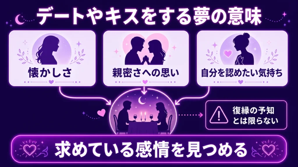 夢占いで昔好きだった人　デートやキスをする夢の意味