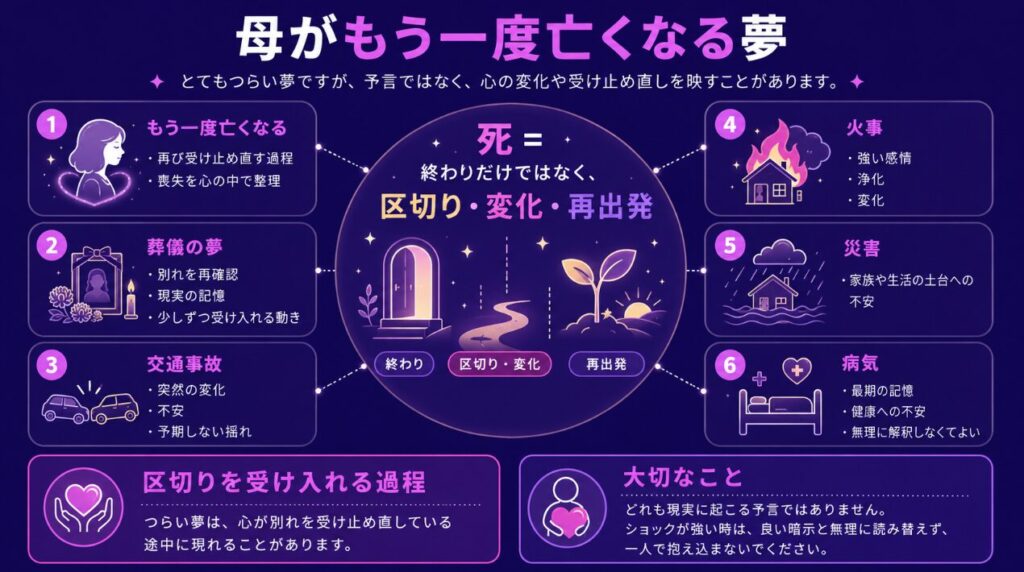 夢占いで亡くなった母がもう一度亡くなる夢