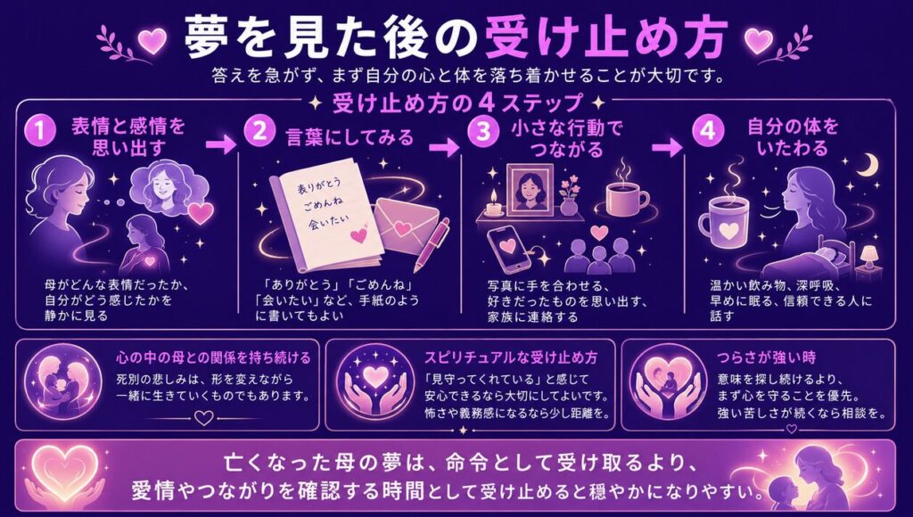 夢占いで亡くなった母 夢を見た後の受け止め方