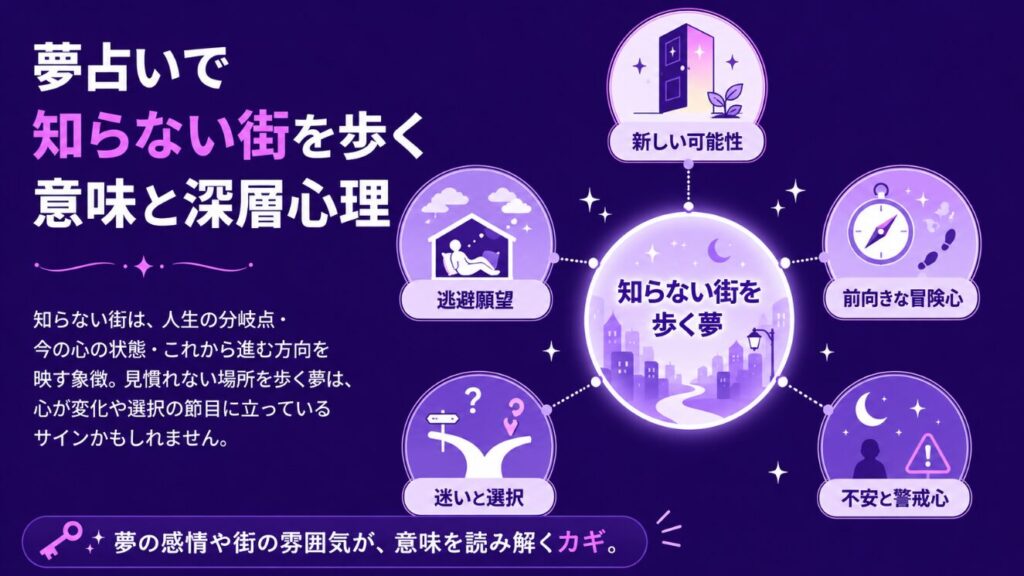 夢占いで知らない街を歩く意味と深層心理