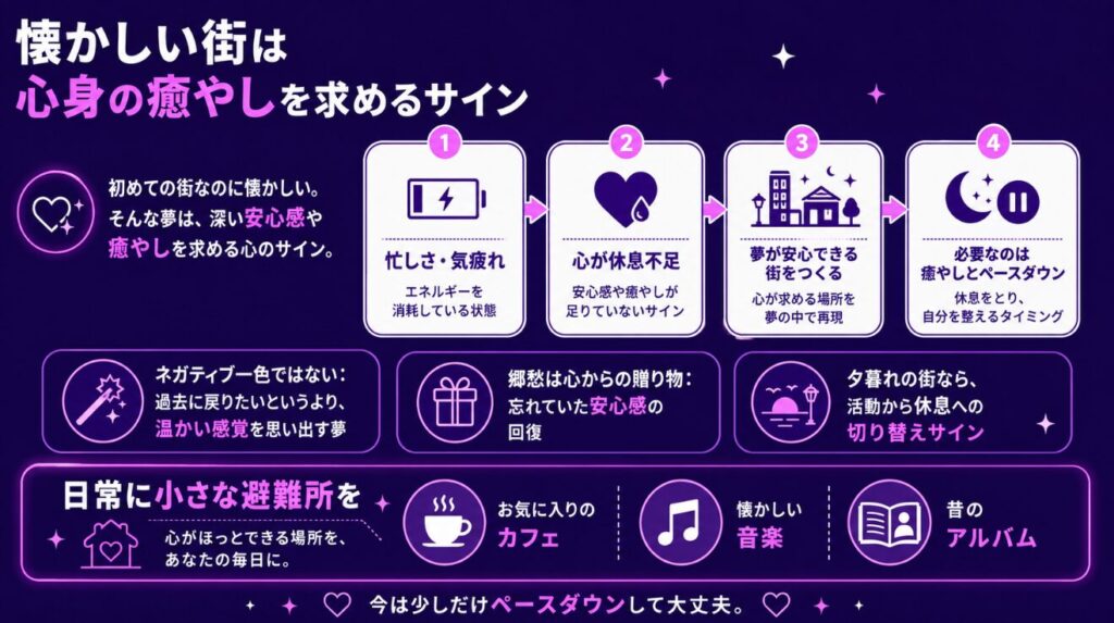 夢占いで知らない街を歩く 懐かしい街は心身の癒やしを求めるサイン