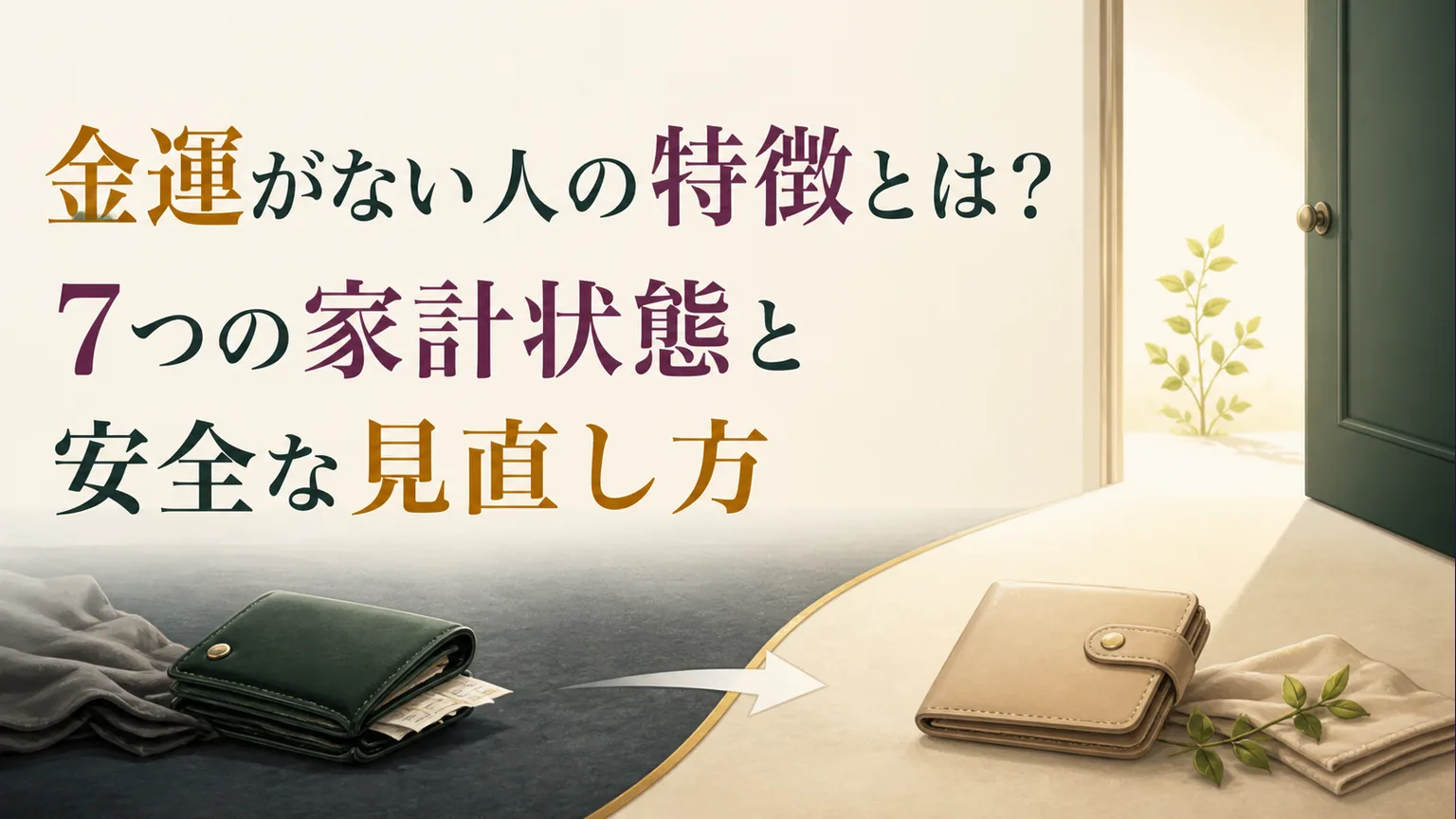 金運がない人の特徴とは？7つの家計状態と安全な見直し方