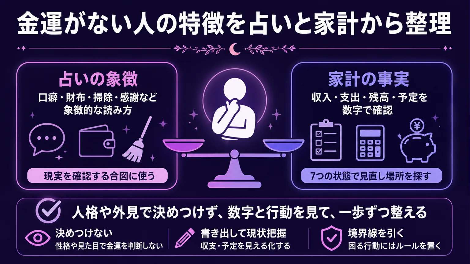 金運がない人の特徴を占いと家計から整理